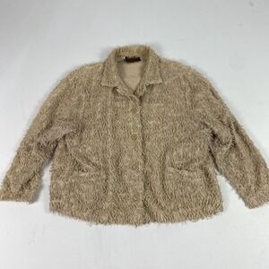 Kindred Spirit Jacket Womens Medium Textured Cotton Handwoven Guatemala Boho